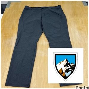 Kuhl Deceptr Chino Pants Mens 42x32 Slim Tapered Ripstop Stretch Carbon Gray